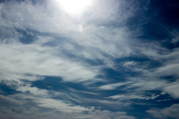 Plerin, Brittany, France - September 21 2019: Cloudy Sky in the coast of Plerin