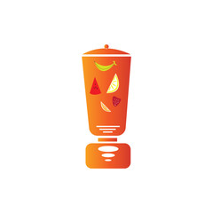 Blender icon for fruit juice color vector design.
