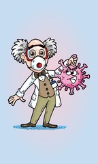 scientist with a virus