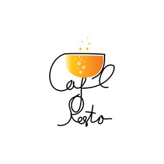 logos for cafes and restaurants drink design vector template.