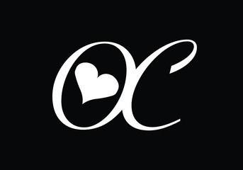 Initial Monogram Letter O C Logo Design Vector Template. OC Letter Logo Design