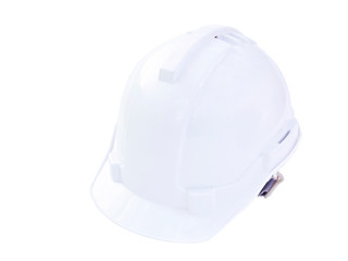 white safety cap isolate on white background, clipping part