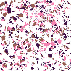 Fototapeta na wymiar Terrazzo seamless pattern. Modern colorful tile texture. Vector abstract background.