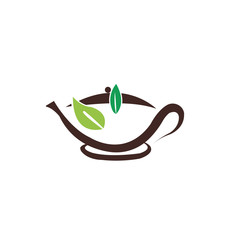 tea drink in a logo design vector illustration.