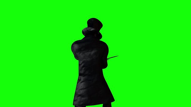 Jack the Ripper in old London, 3d render