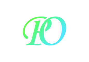 Elegant P and O Curved Logo Design Corporate Branding Symbol Icon Initials Monogram Style