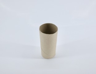Tissue tube on white background