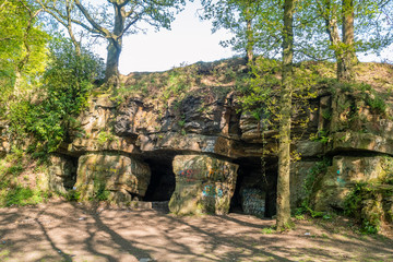 Fototapeta na wymiar Crank Caverns near to Crank above St Helens in Merseyside