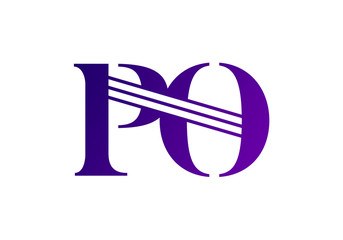 Elegant P and O Initials Logo Design Corporate Branding Symbol Icon Monogram Abstract Identity