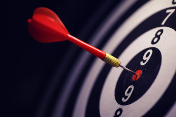 Darts. The dart for playing in the game board is stuck. Hit sector in darts. The concept of a...