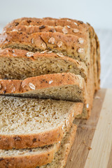Sliced Multi Grain Bread closeup