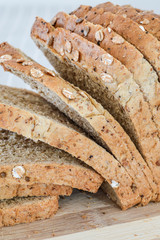 Sliced Multi Grain Bread closeup