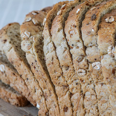 Sliced Multi Grain Bread closeup