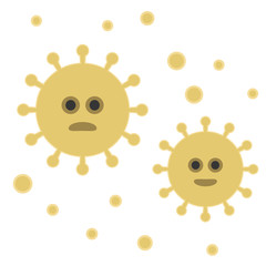 漂う花粉･ウィルス イラスト