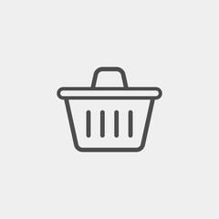 Basket flat vector icon. Buy flat vector icon. Market flat vector icon