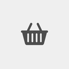 Basket flat vector icon. Buy flat vector icon. Market flat vector icon
