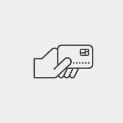 Bank card flat vector icon. Payment flat vector icon