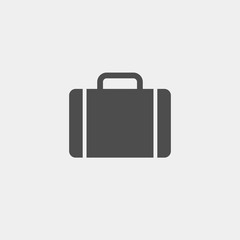 Suitcase flat vector icon. Bag flat vector icon
