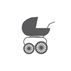 baby stroller isolated icon vector pram buggy