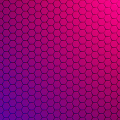 Geometric hexagonal modern background, pink, violet - 3d render
