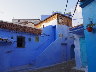 The beautiful and blue old town of Chaouen (Chefchaouen), Medina, Morocc