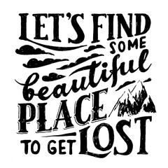 Motivational poster with lettering in vintage style design.