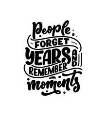 Obraz premium Travel life style inspiration quote, hand drawn lettering poster. Motivational typography for prints. Calligraphy graphic design element. Vector illustration