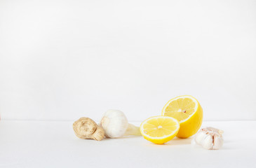 Antiviral home remedies lemon, garlic, ginger. Keeping healthy during a pandemic