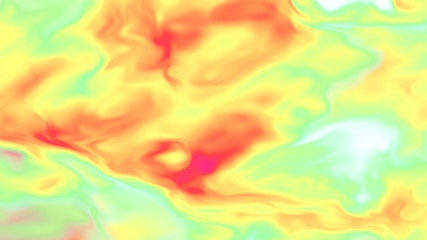 Weather forecast heat map. Atmosphere front motion. Warm and cold air masses visualization. Fluid motion.