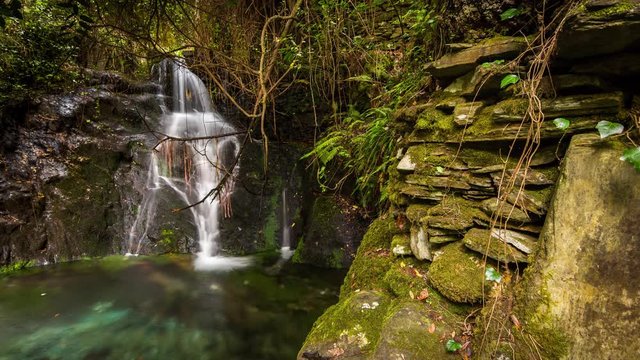 Fraga da Pena Waterfall, Serra do A&ccedil;or, Portugal - Timelapse