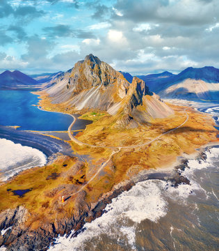 Eystrahorn Mountains by the Ocean in Eastern Iceland