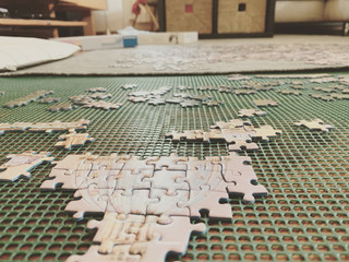 Naklejka premium close up of a puzzle