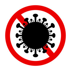 znak ostrzeżenie przed coronavirusem - obrazy, fototapety, plakaty