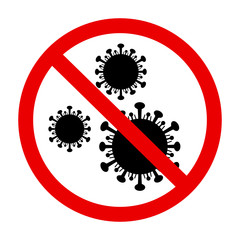 znak ostrzeżenie przed coronavirusem - obrazy, fototapety, plakaty