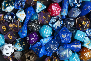 assorted d & d dice background