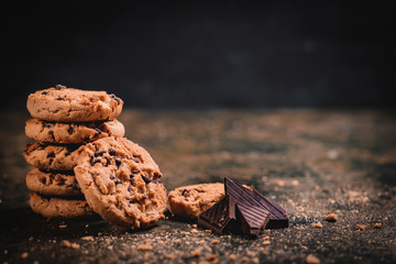 Galletas cookies con chocolate