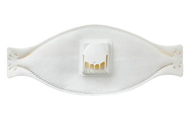 Protection filtering face mask isolated on white background with clipping path