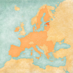 Map of European Union - Estonia
