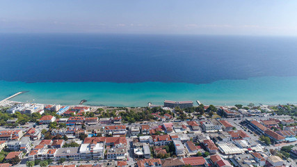 Fototapeta premium Aerial view of Kallithea village. Halkidiki Greece. 