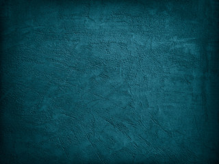 Blue green decorative abstract background. Texture of plastered concrete wall. Grunge background....