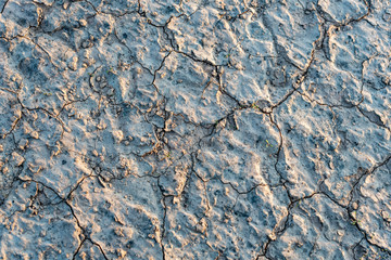 Closeup of natural dry land with crack ground detail