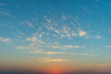 Outdoor landscape of scenic environment on a beautiful dawn