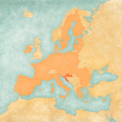 Map of European Union - Croatia