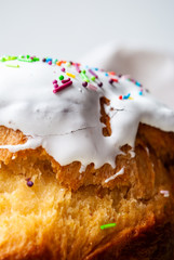 Easter cake, texture, background, baking cream dessert, sweet, happy easter dessert. glaze. multi-colored topping