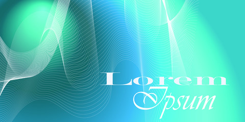 Blue Beauty abstract background with  modern elegance wave elements