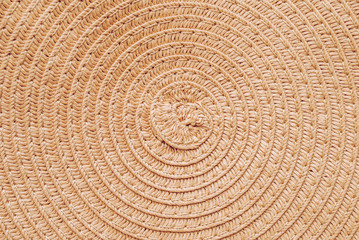 Naklejka premium ethnic bag with weaving, round vines, with fabric ribbons, accessories. texture, background