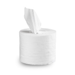 Tissue paper roll isolated