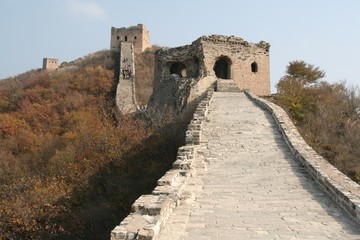 Fototapeta na wymiar Muraille de Chine à Simatai en Chine