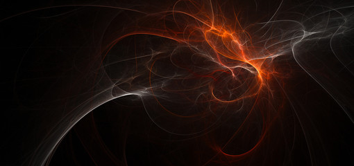 Abstract fractal light background, Energy