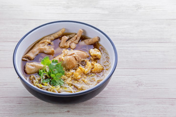Chicken noodle food in Thailand